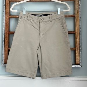 Boys Under Armour uniform shorts size 12 khaki